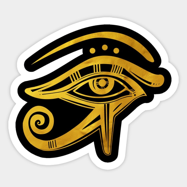 The Eye of Horus Golden Sticker by DISOBEY